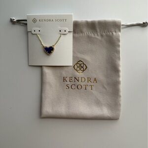 Kendra Scott  Ari Heart Gold Necklace in Blue Lapis
